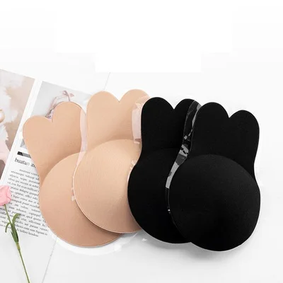 Nipple Stick Anti-glare Silicone Invisible Bra Rabbit Ears Breast Lift