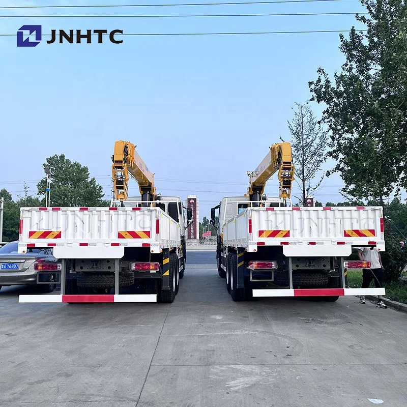 HOWO 6X4 Flatbed dropside cargo 20 Ton Truck Mounted Crane Large Hydraulic Boom Crane Truck for Weight Lifting