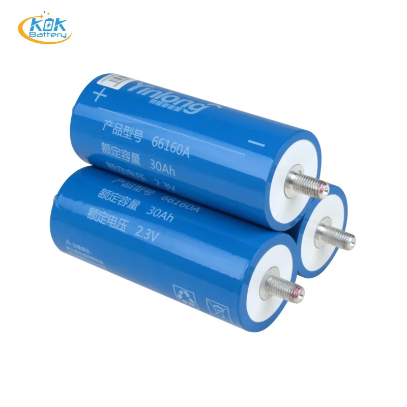 KOK POWER LTO Lithium Titanate Oxide  2.4V 30Ah 66160A Yinlong Battery Cell