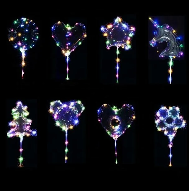 Valentines Day Decorations and Gift for Him or Her Heart Bobo Balloon With LED Valentine Balloons