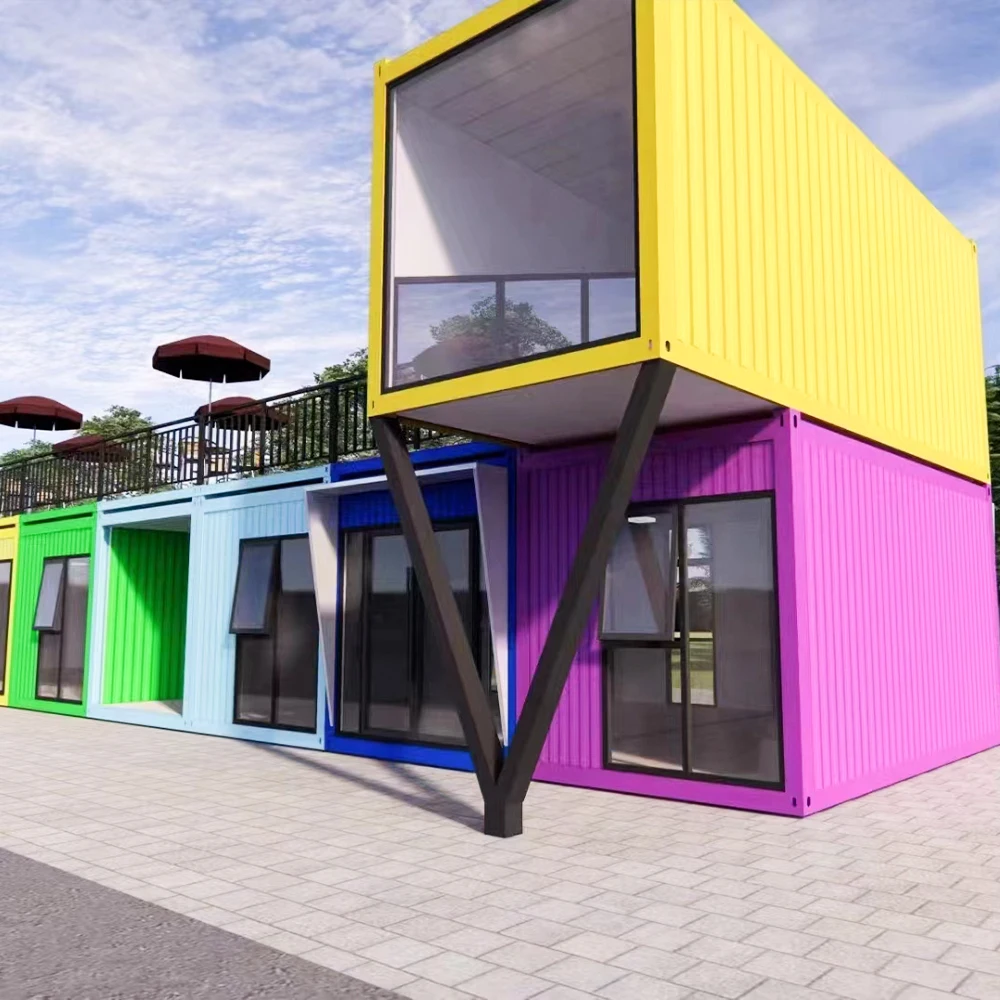 China Wholesale Cheap Prefab Price 40ft Houses Folding Container House