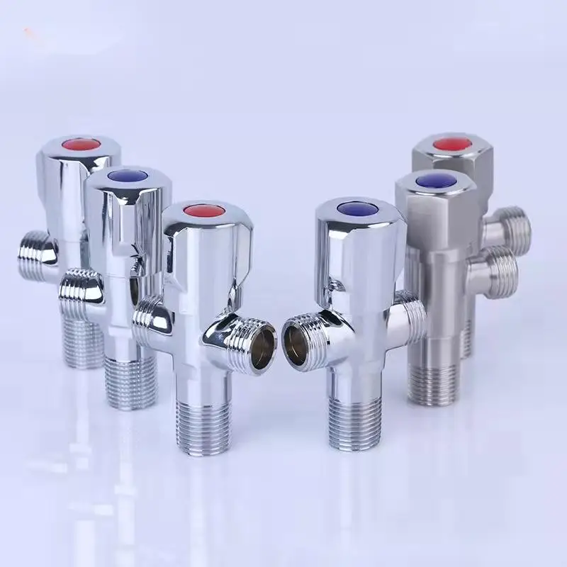 Hot Sale Chrome Zinc Valve Shut off Angle Valve Triangle Stop Angle Cock Valve for Bathroom