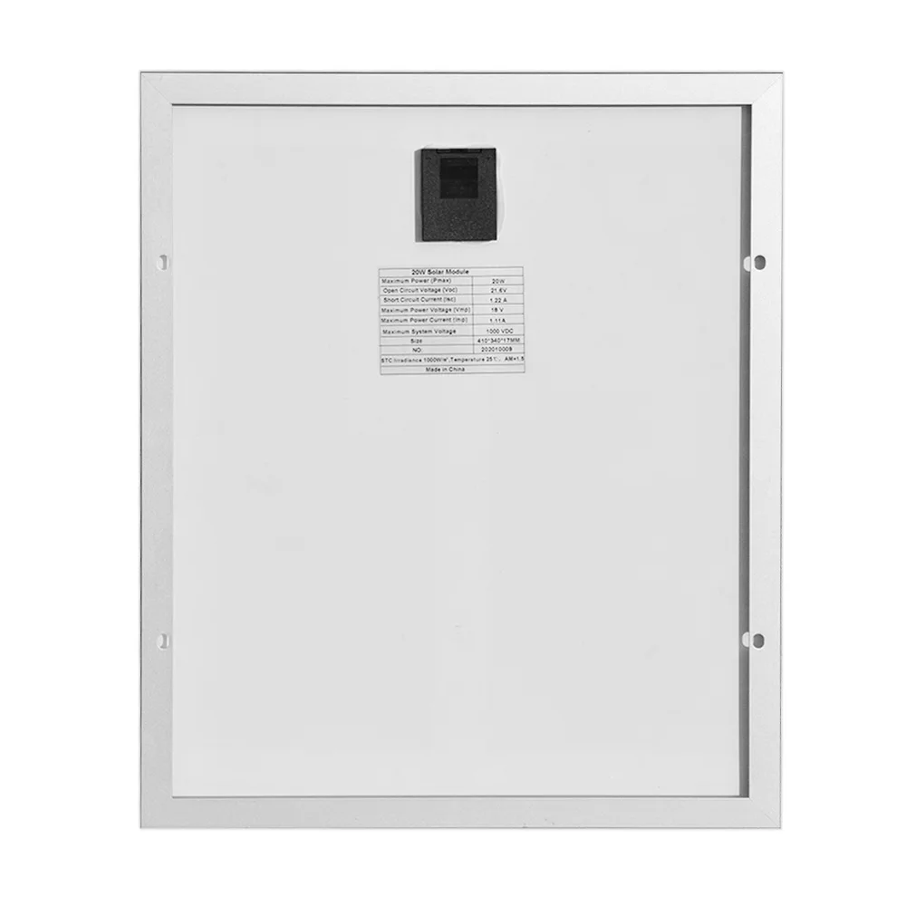 Solarparts 18V Mono Solar Panel  20W 30W 40W For Battery Charge