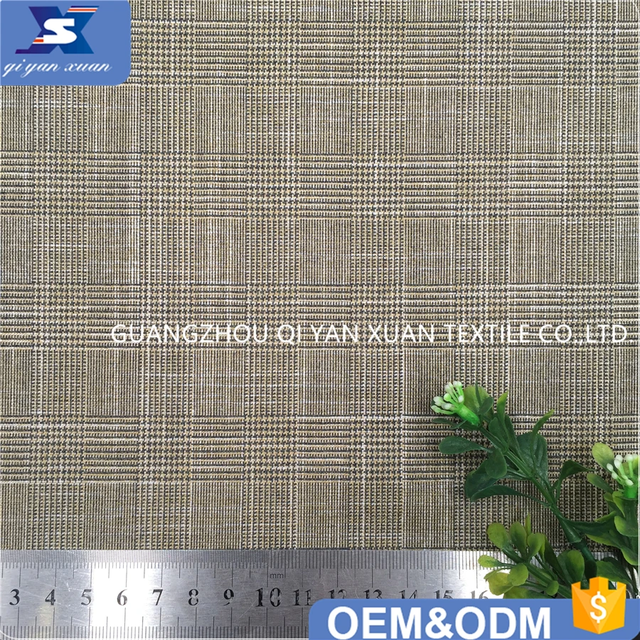 Новый полиэстер, вискоза, смесь спандекса, неяркий клетчатый дизайн, подходит для мужского костюма, блейзера, брюк, одежды, Тканое полотно