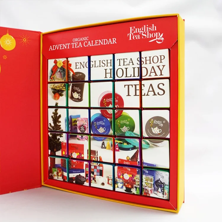 custom beauty christmas countdown felt box a day advent calendar