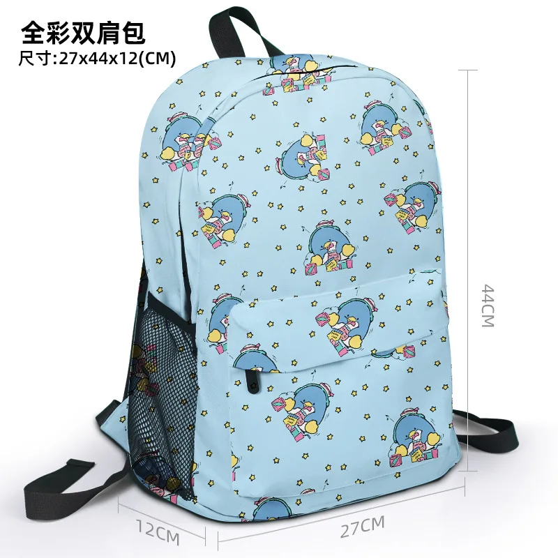 Fashion Kuromi Melody College student Teenagers Waterproof backpack Little penguin backpack