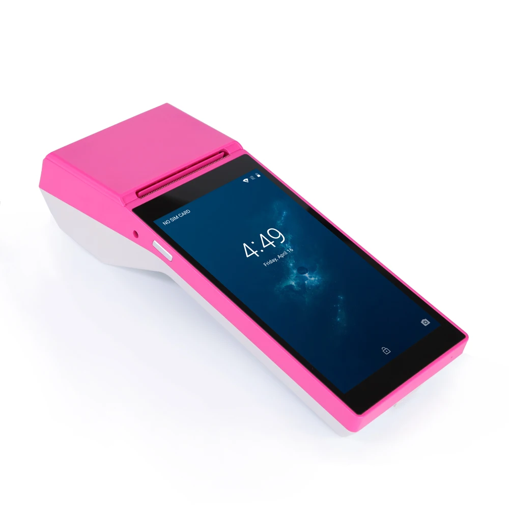 5.5 inch  android handheld 4g mobile pos systems with thermal printer