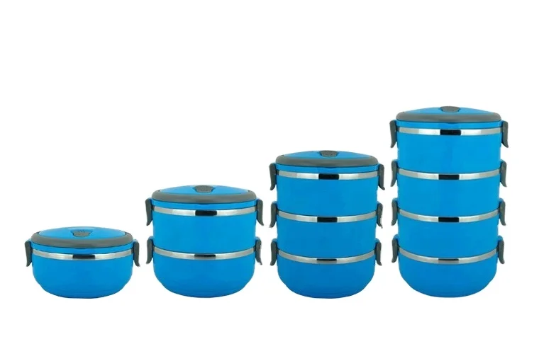 Factory OEM Multi Tiers Stackable Lunch Box Set Leakproof Stainless Steel Insulated Tiffin Lunch Box With Lock
