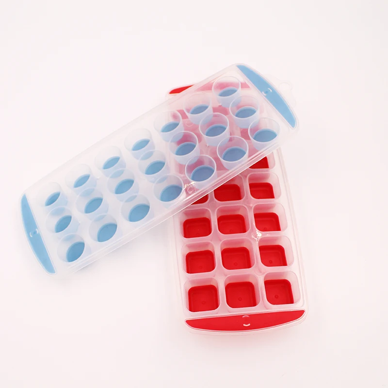 Hot 21cube Ice Cube Tray Easy Pop Maker Ice Cube Plastic Silicone Mould