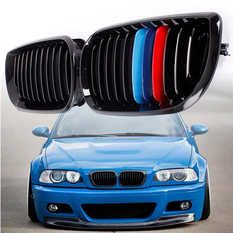 Hot selling Car Front bumper grille for BMW 3 Series Front Bumper Grille M color  E46 4doors
