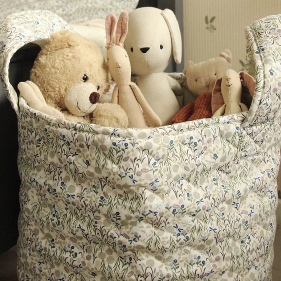 Washable Cotton Basket Small Size Desktop Sundries Rope Trash Basket Machine Washable Laundry Storage Basket With Handles