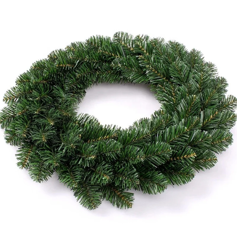 Home Party Christmas Decoration 50cm round pvc tips christmas wreath decor