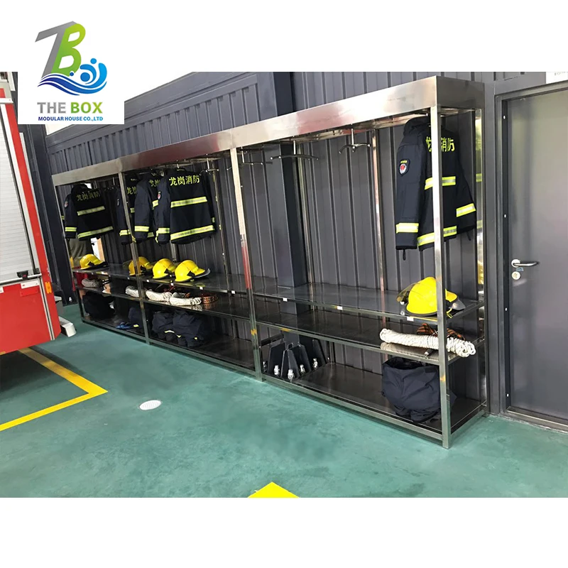 China Customized building design prefab container house facility prefab fire station