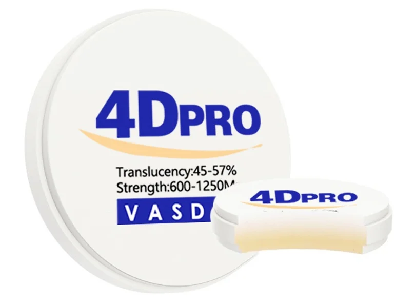 Zirconia Block 4D Pro Multilayer Dental Lab CAD CAM Denture Material Open System 98x10-25mm 16Colors Vasden