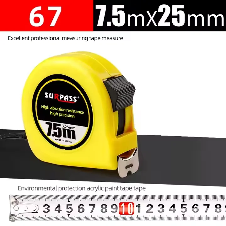Retractable Stainless Steel Tape Measure Custom Logo Printed Metric and Inches Measurement System