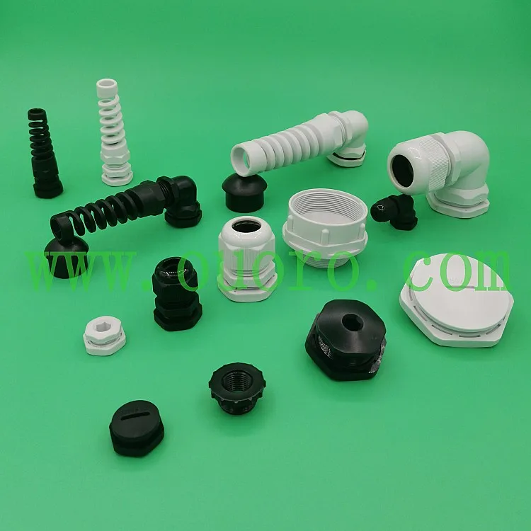 OUORO wholesale factory manufacturer  IP68 PG M NPT G plastic nylon waterproof cable connector