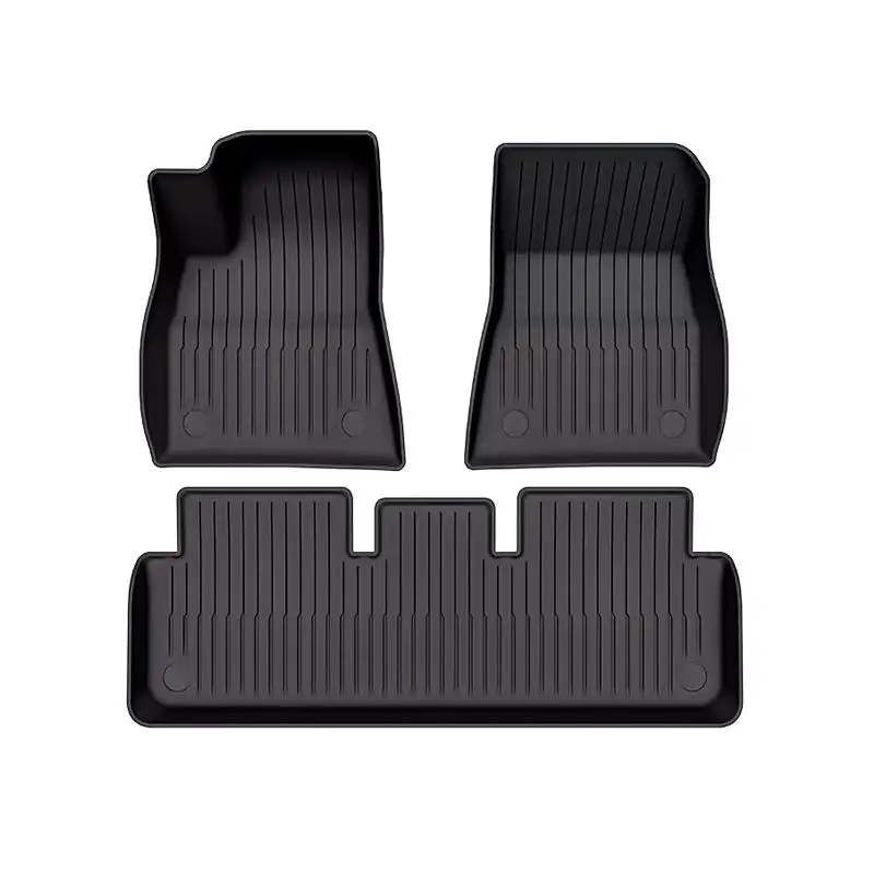 2024 New Design Blister Molding Piano Texture Car Floor Mat 2024 Carpet Car Mat Floor Mat  For Tesla MODEL 3
