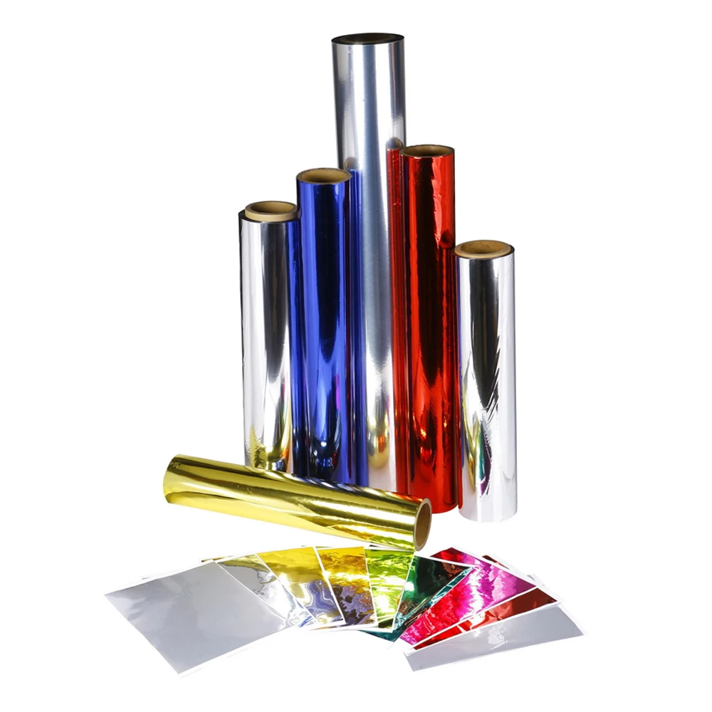 Высокопрочная Металлизированная полиэфирная цветная металлизированная пленка с серебряным покрытием рулоны для гибкой упаковки и украшения