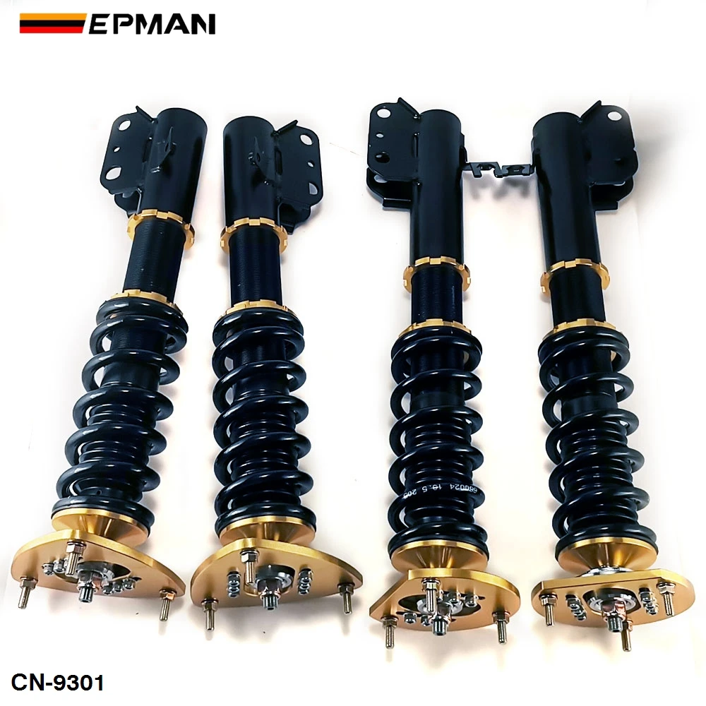 EPMAN Coilovers Spring Struts Racing Suspension Coilover Kit Shock Absorber For 93-01 Subaru WRX GC8 CN-9301