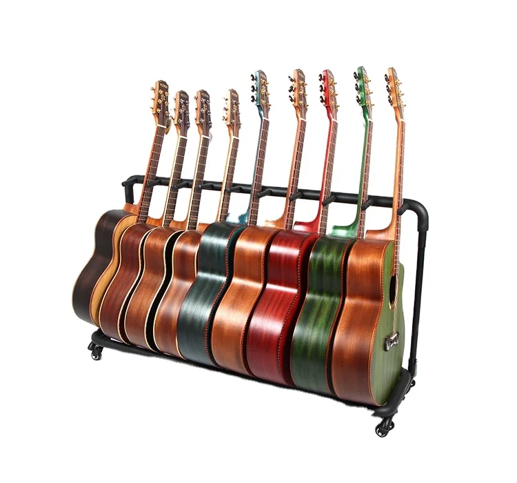 Professional guitar display rack  ZSJ-79 metal guitar stand multiple with 9 holder