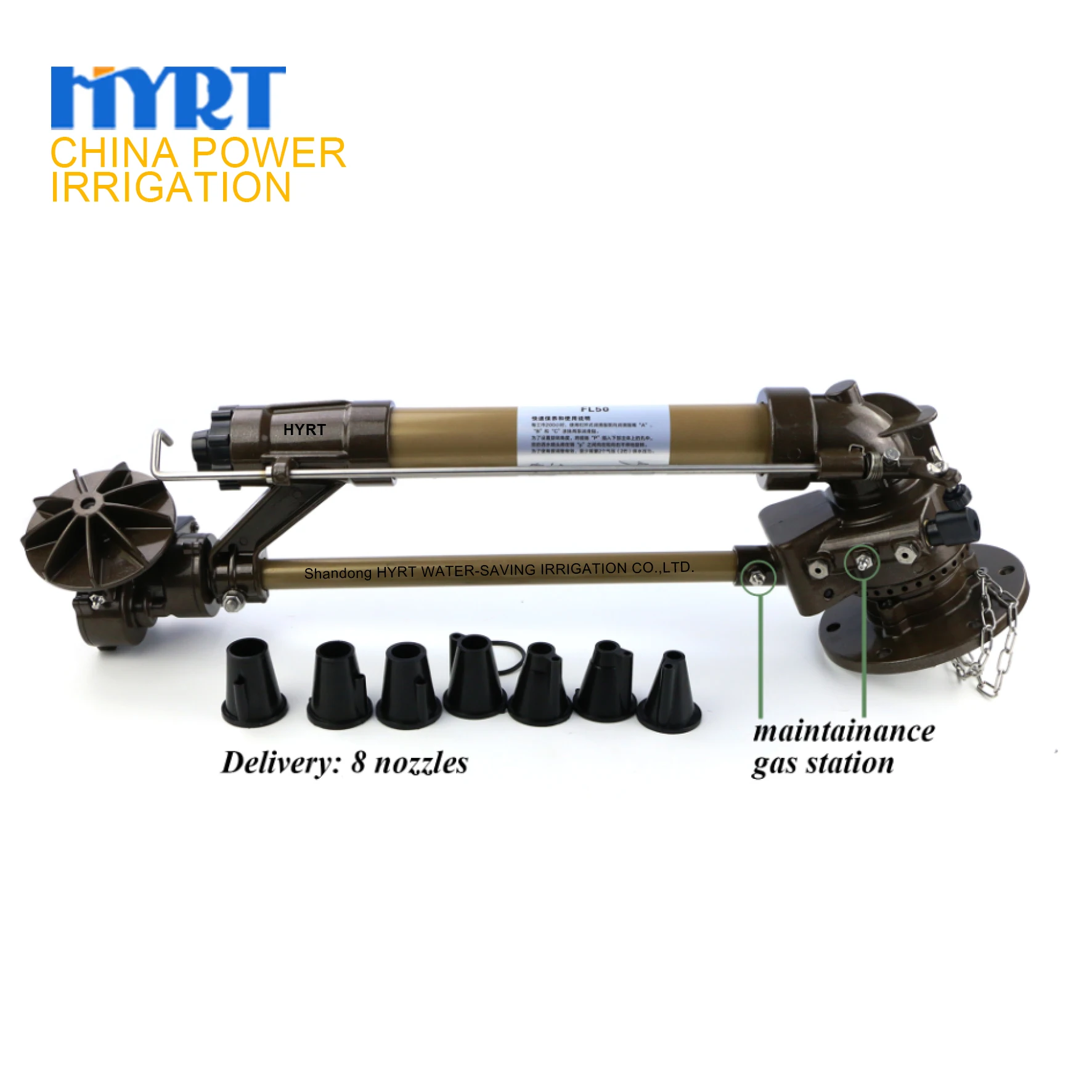 50m Rain Gun 360 Gear Drive Impact Sprinkler For Agricultural Irrigation big gun sprinkler