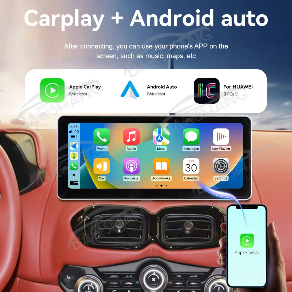 12.3 Inch Carplay For Astor Martin V8 2018-2022 Android 14 GPS Navigation Multimedia Player Auto Wireless Car Radio Head Unit