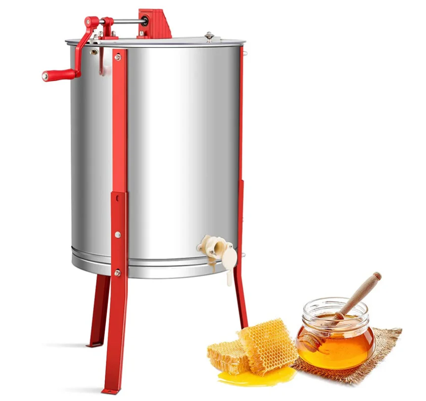 honey processing machine honey centrifuge 4 frames manual honey extractor