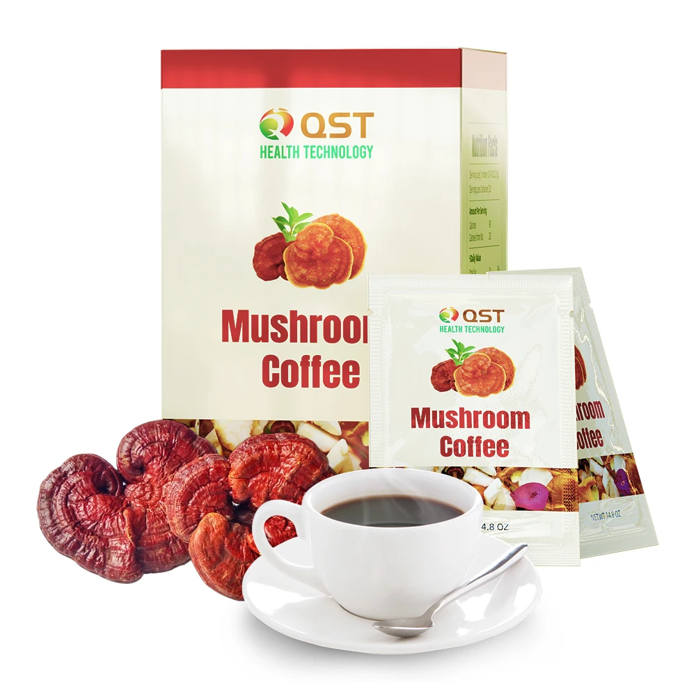 Private Label OEM Herbal Instant Mushroom Coffee Cordyceps Turkey Tail Chaga Lion Mane Extract Organic Reishi Mushrooms Coffee (1600770523748)