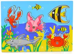 Magnetic Fishing Puzzle Kids Matching Game Children Wooden Puzzle Toys