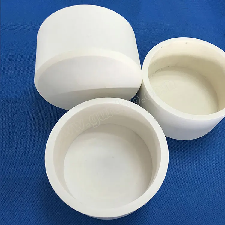 Industrial cylindrical al2o3 alumina ceramic crucible