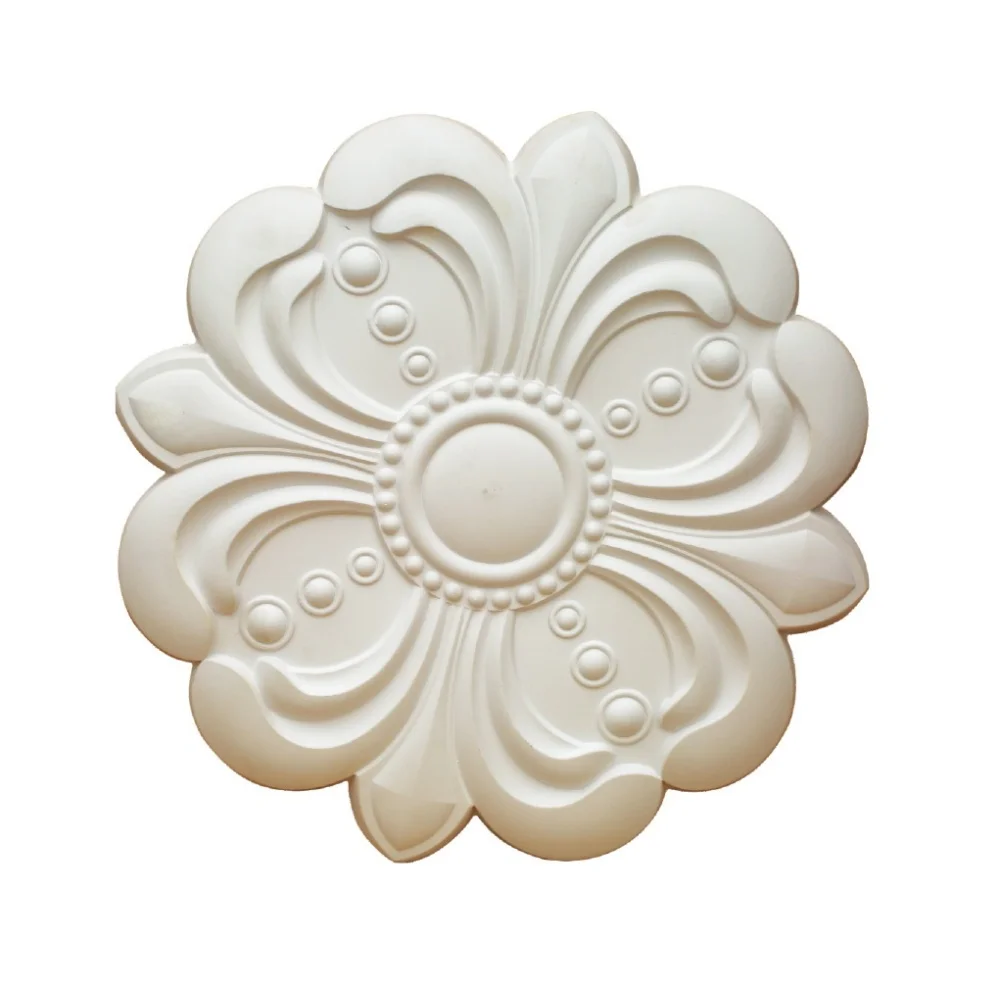 luxury modern artificial light hotel restaurant roof  wholesale pu round color optional ceiling medallion decoration