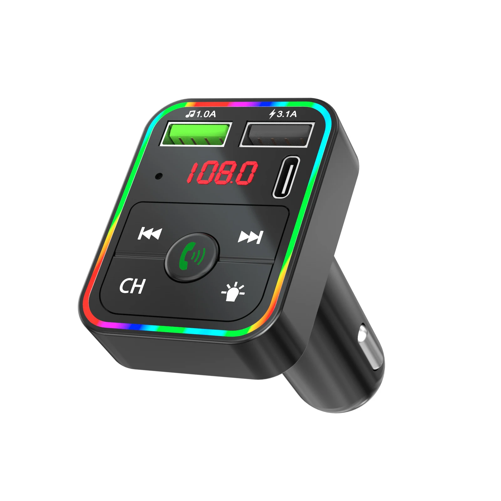 Automotive accessories dual USB3.1A PD mobile phone charger Car Bluetooth MP3 player FM transmitter