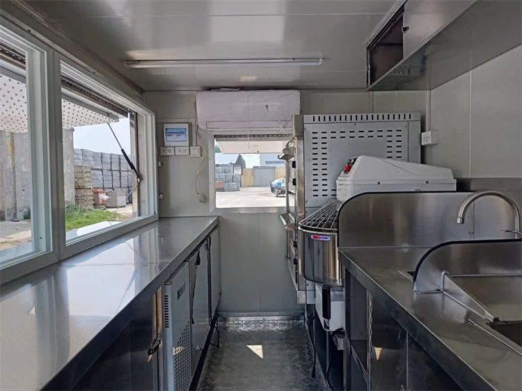 Modern Design Mobile Kitchen Food Cart Trailer Van Hot dog cart Ice Cream Cart Food Truck For Sale