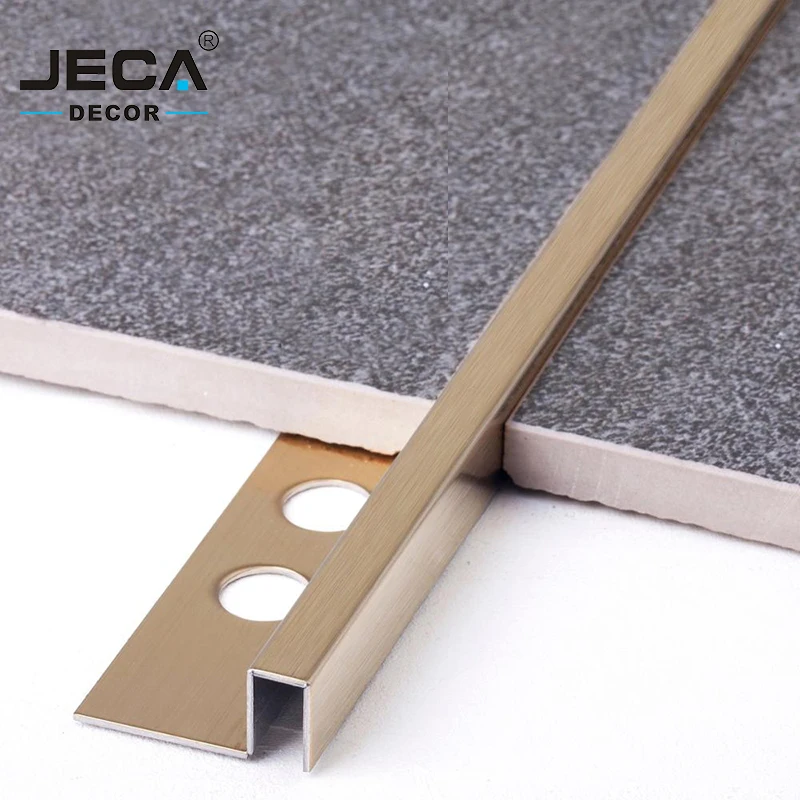 Foshan JECA Wall Edge Trim Factory Directly 304 Q Shape Stainless Steel Tile for Floor or Edges Decoration Free Sample
