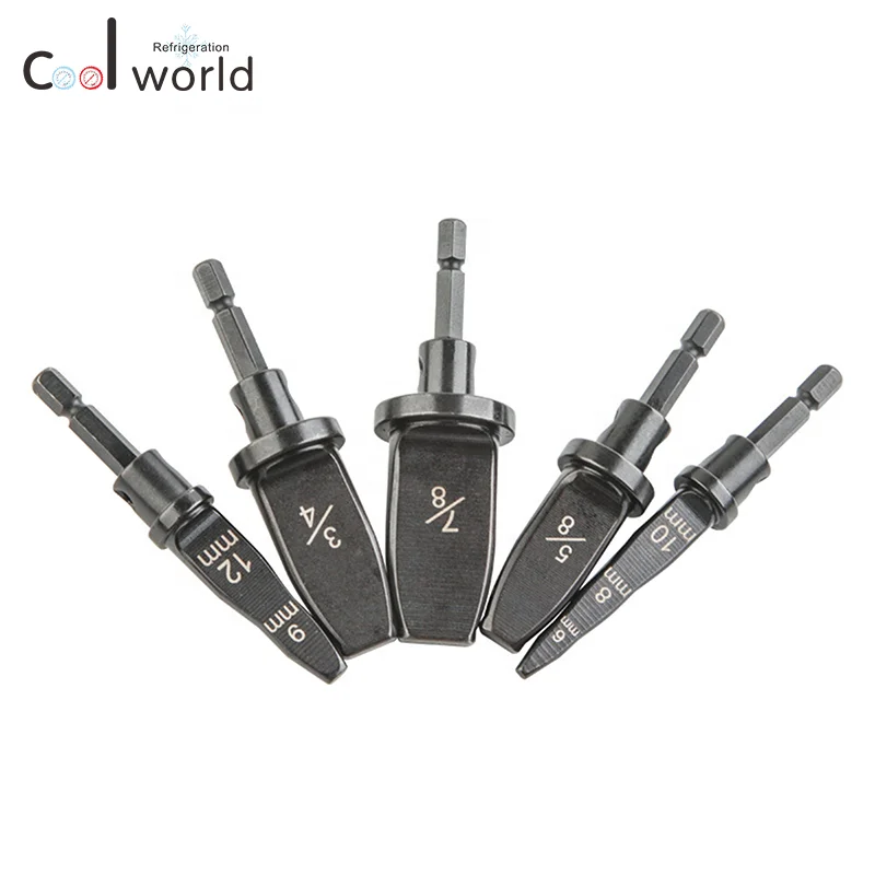 
5PCS Swaging Tool Pipe Expander Hand Tools Tube Flaring Round Handle 7/8 3/4 5/8 1/2 3/8 1/4 Inch Household Drill Bit Set 