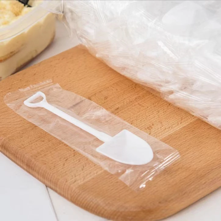 Disposable plastic fork Birthday cake pastry spoon Baking dessert spatula