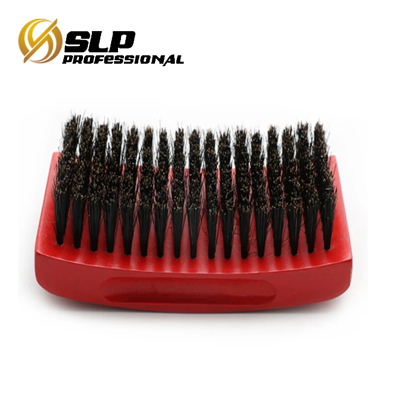 Red& blue 360 wave Wooden beard brush with natural boar bristle beard styles for men beard grooming