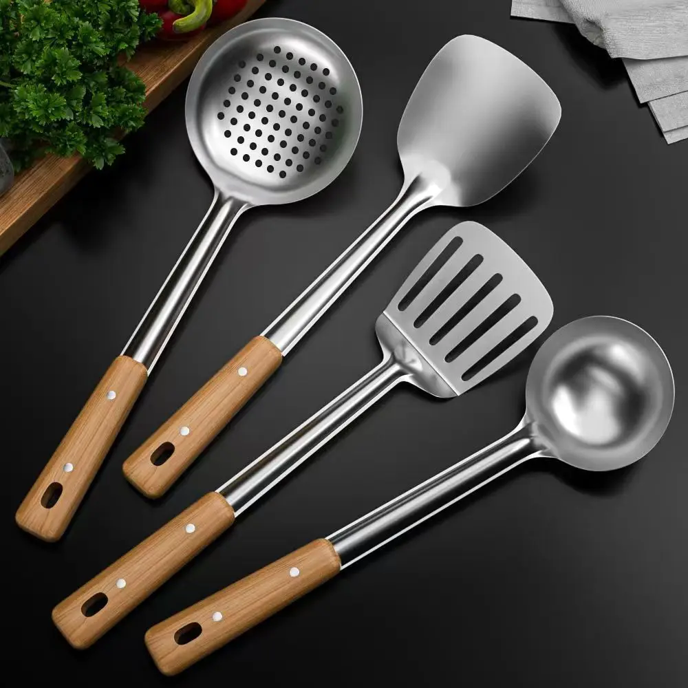 Low price  4 pieces stainless steel wholesale kitchen products utensils kitchen cooking set gadgets kitchen accessories
