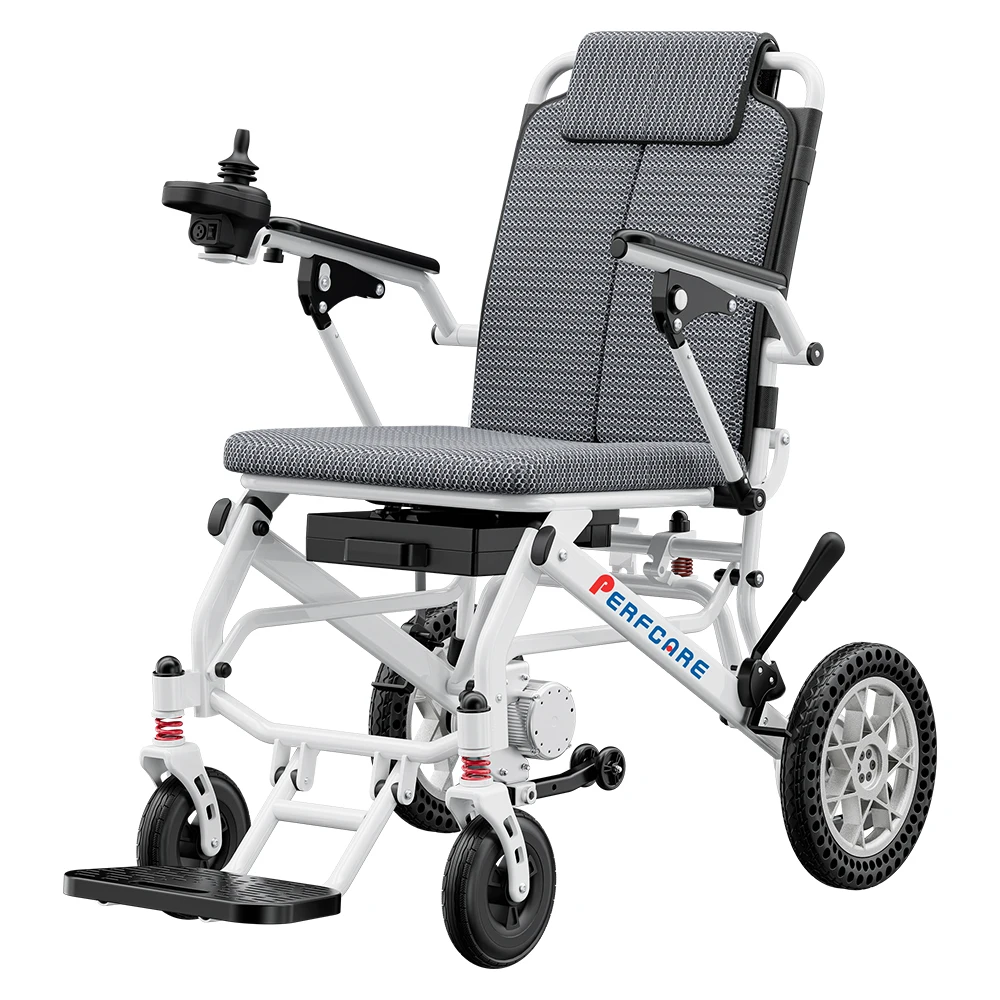 2024 Trending Health Care Product Light Weight Wheelchair All Terrain Self-locking Double Safety Electric Wheelchair for Disable