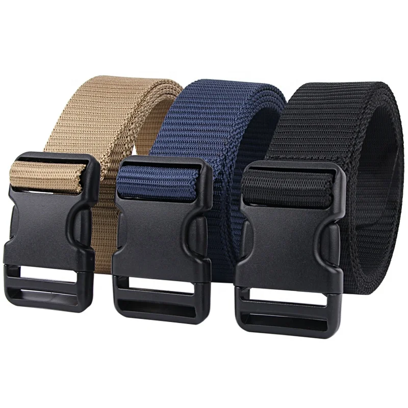 Factory Other Waist Nylon 8281 Belt With Plastic Press Buckle Belt For Mens Manufacture Custom Belt