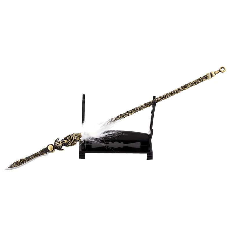 Martial Arts Zhao Zilong Zhao Yun Hundred Birds To Phoenix Gun 30cm All Metal Weapon Model Arts And Crafts Sword Toy Decoration