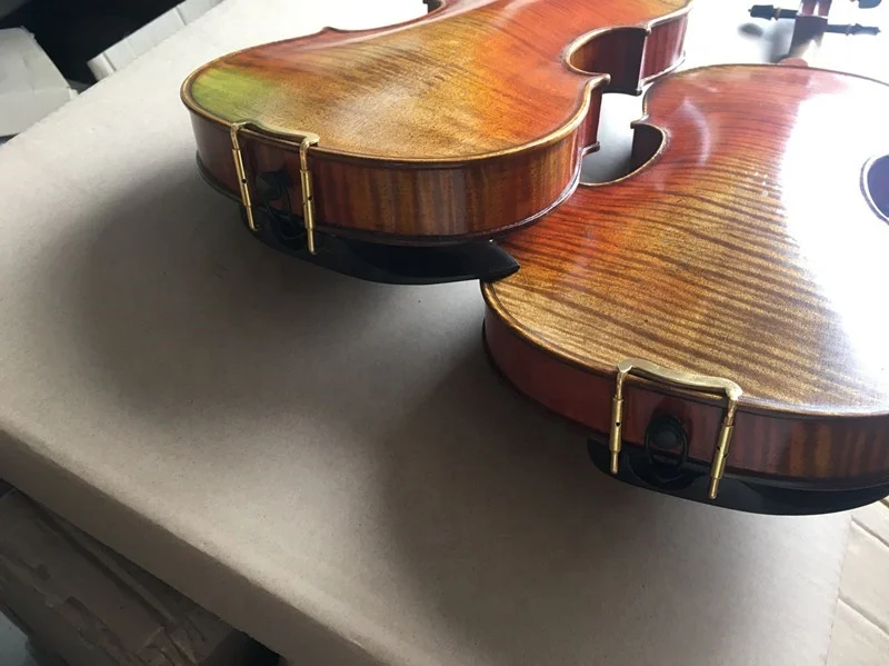 Best Oil Painting Violin Professional German Violin Handmade Antique 4/4 Violin