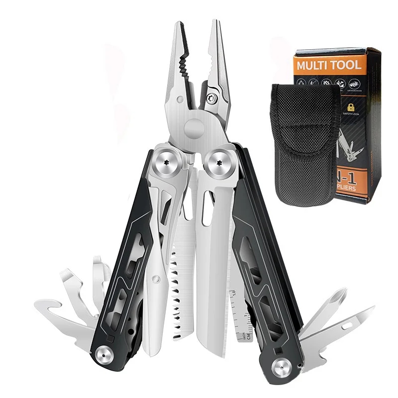 12-in-1 Mini Multi-tool Needle Nose Pliers Pocket Knife Keychain Bottle Opener  EDC Gear And Equipment