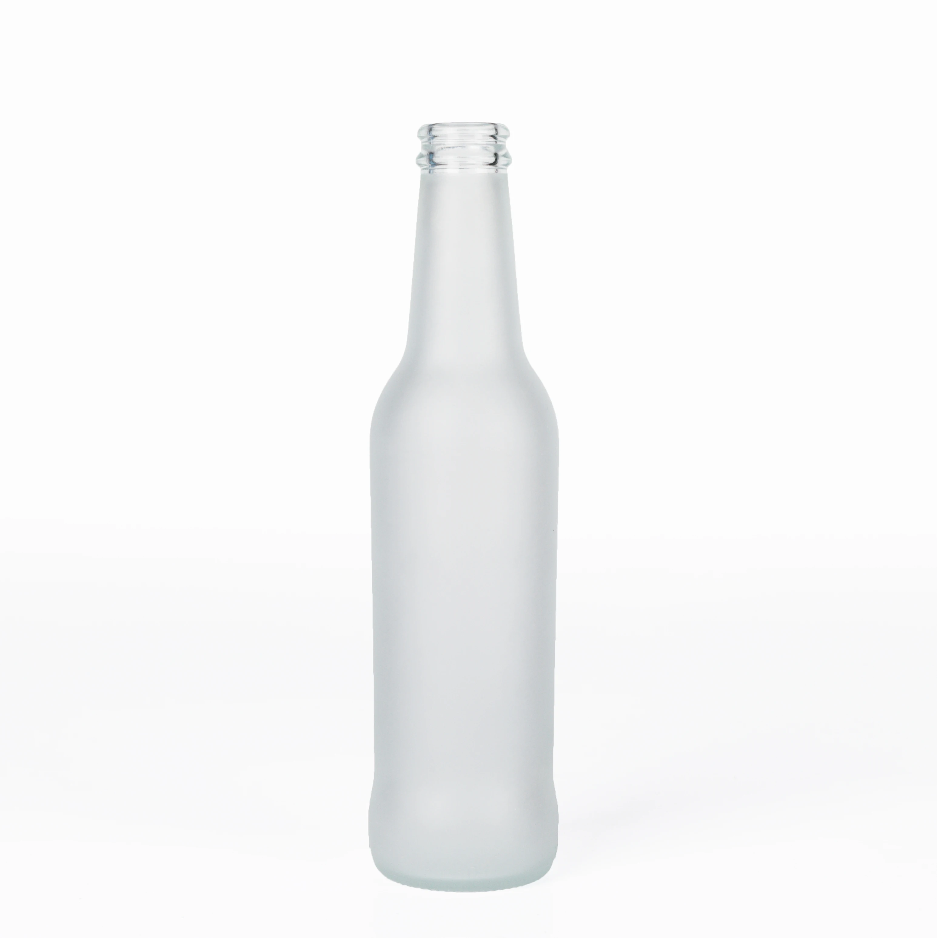 Wholesale Retail Clear Glass Bottle For Cola /Cocktail 275ml Glass Soda Water Bottle With Crown Cap