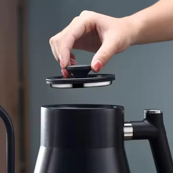 OEM Digital Smart Wifi Coffee Kettle with Gooseneck Wooden Handle Long Neck Boiling Hot Water Tea Kettle for Home Car for Hotels