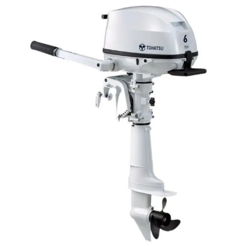 Brand new and in stock Tohatsu brand 4 stroke 6HP outboard engine MFS6DSS