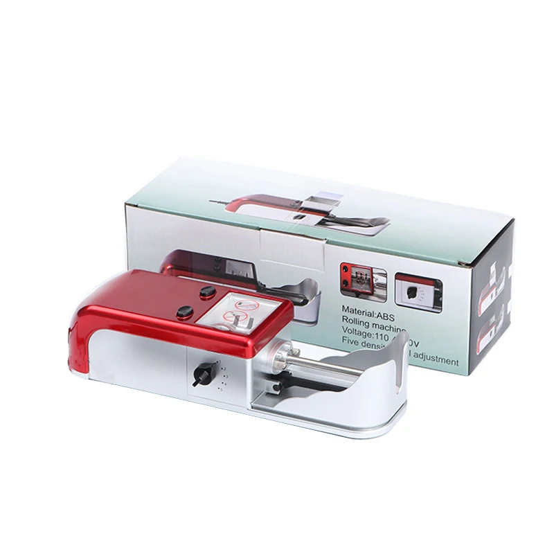 Multi DIY Red Cloth Tobacco Rolling Machine for Slim Cigarettes Roller Maker Metal Electric Cigarette Automatic Rolling Machine