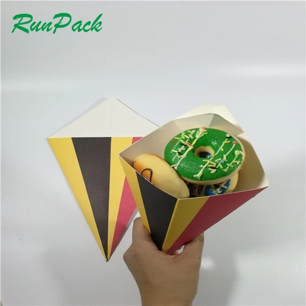 Недорогой одноразовый держатель вафель для яиц конусная пузырьковая упаковка V-образные нижние конусы крепированного картофеля фри