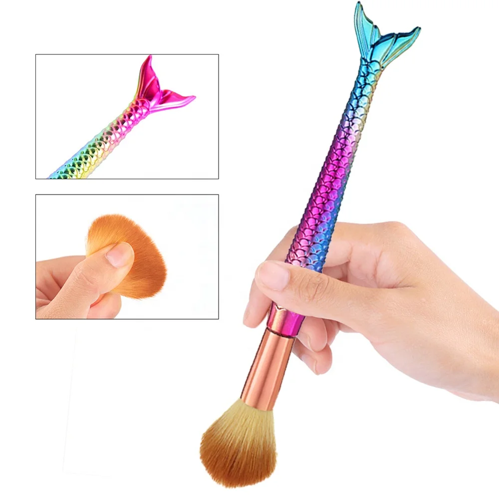 New Unique Handle Gradient Handle OEM Nail Dust Brush Manicure Nail Cleansing Brush for Nail Art Supplies