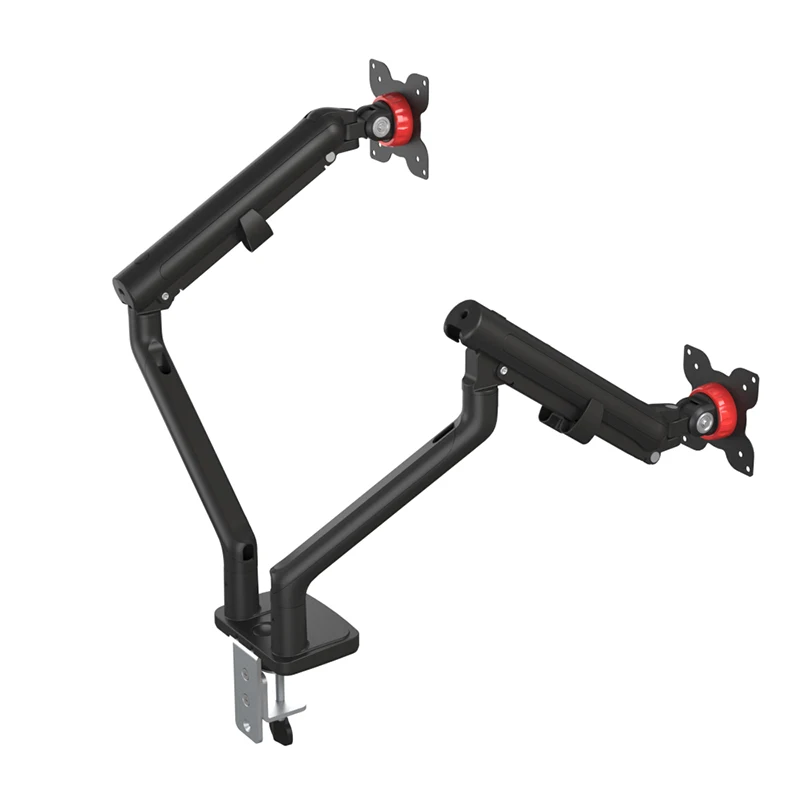 AUKI Heavy Duty Dual Monitor Arm 13 to 32  inch LCD Monitor Arm Dual Aluminum Monitor Stand Mount